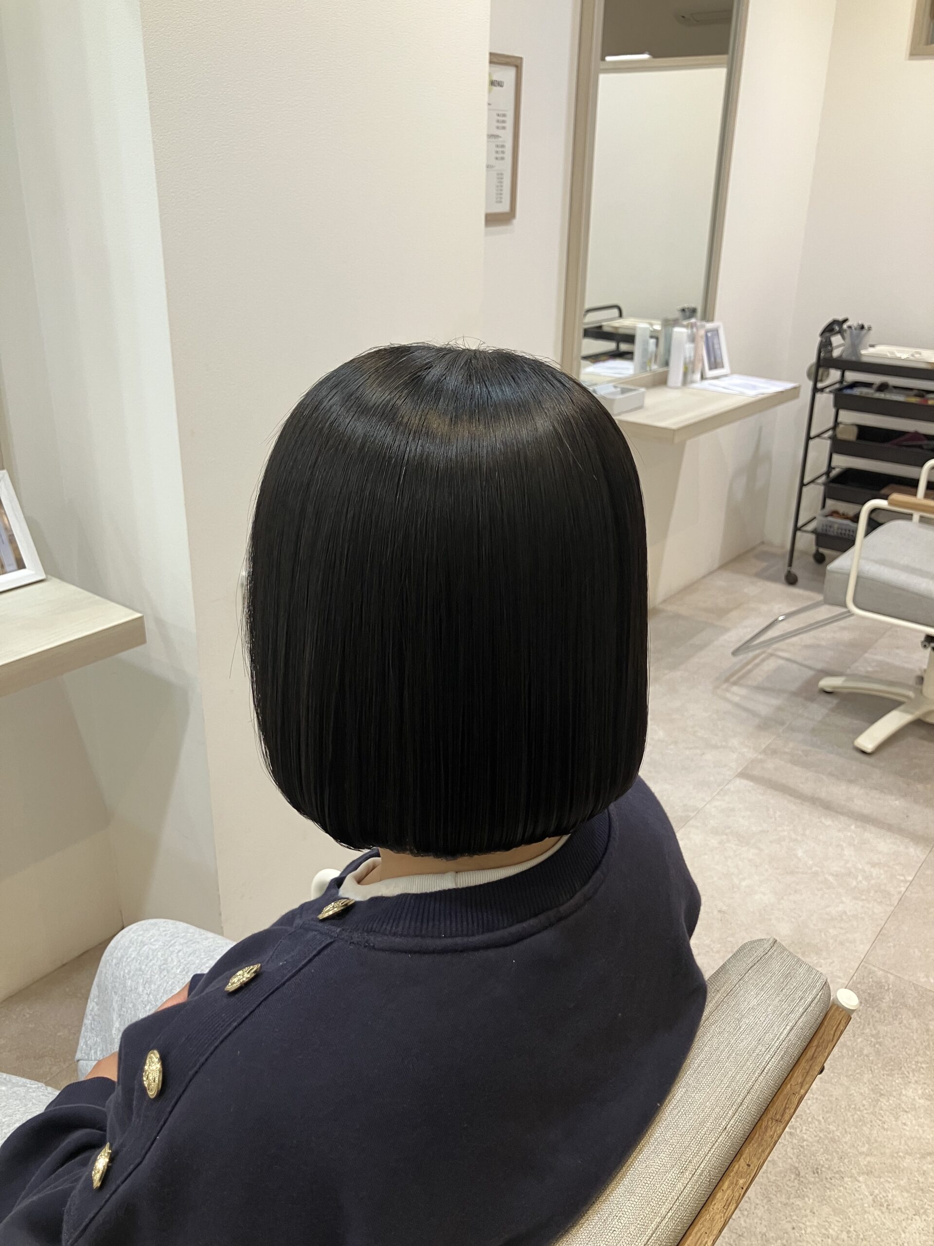 初めての縮毛ボブ 狭山市柏原美容室warawa(わらわ)